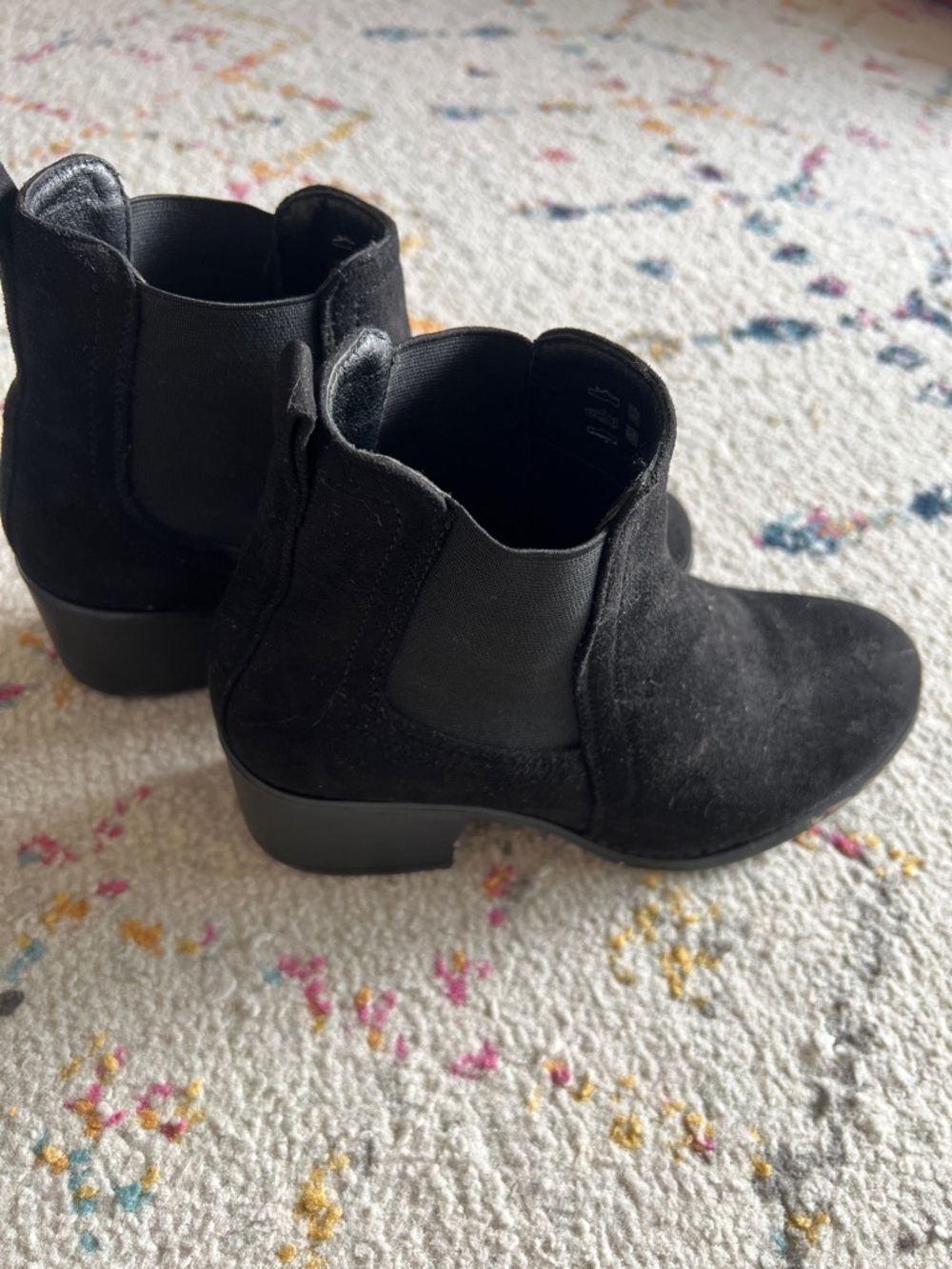 Black Suede Chelsea Ankle Boots
